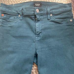 Hudson skinny ankle jeans dark teal